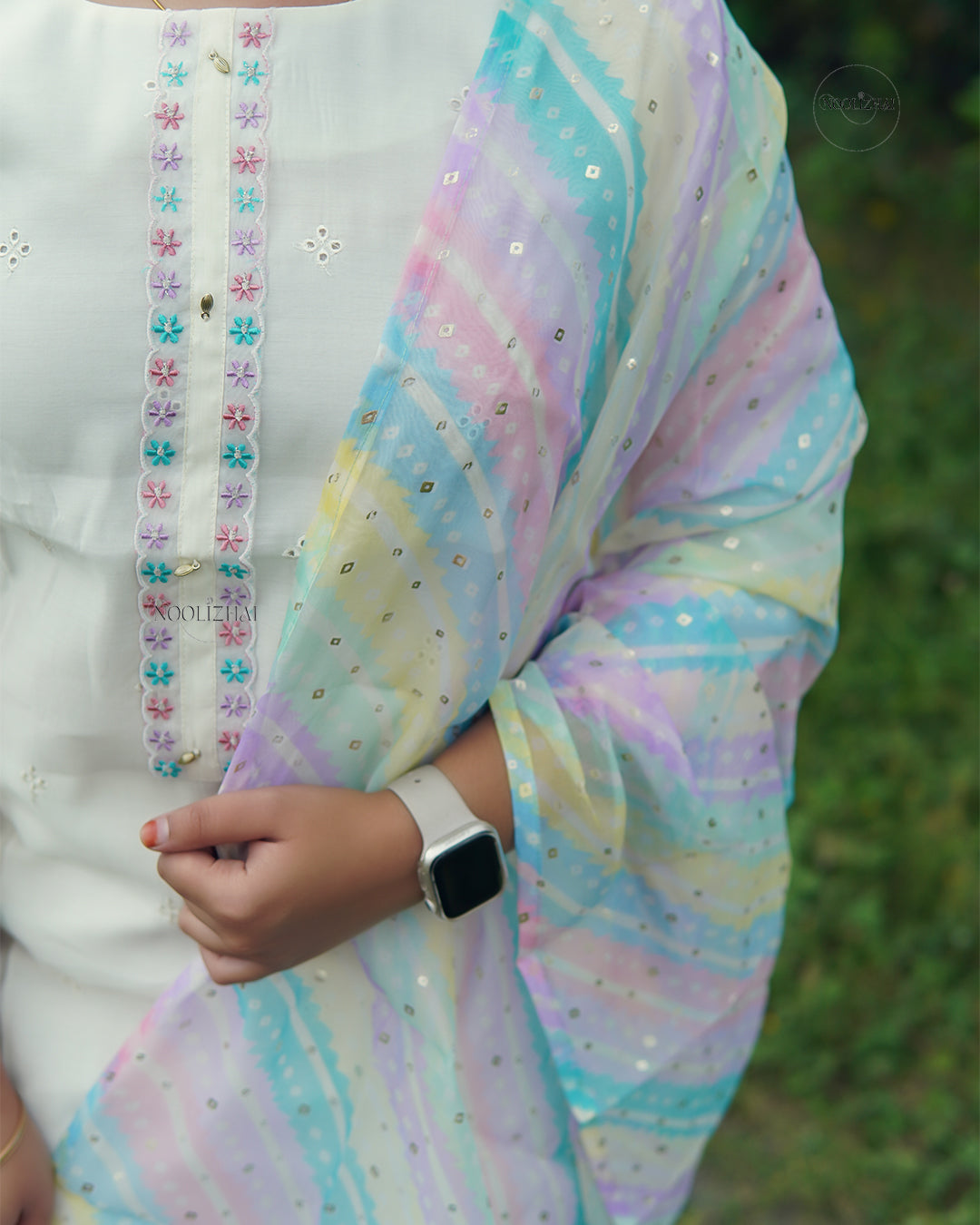 White salwar set