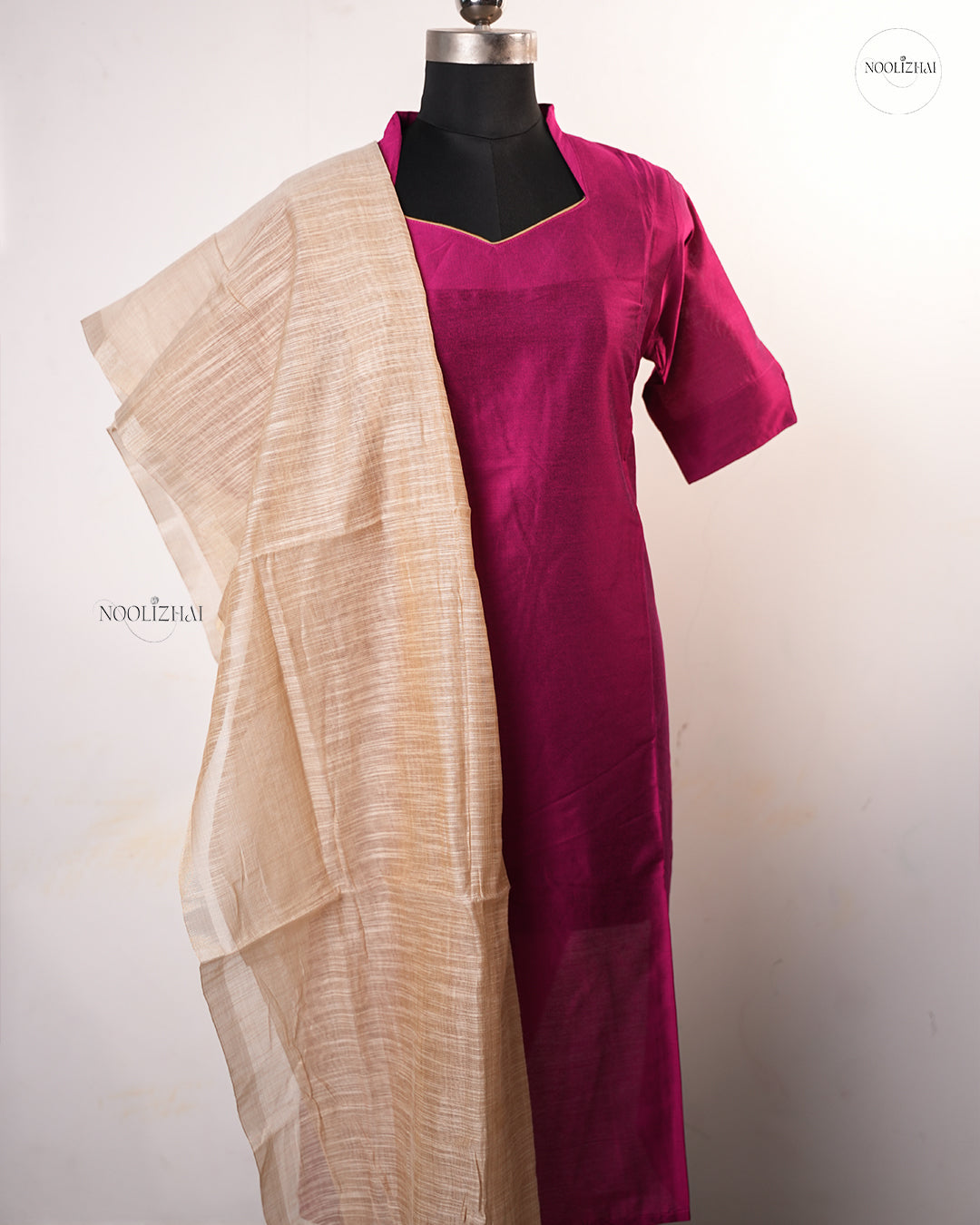 Soft silk pink salwar set