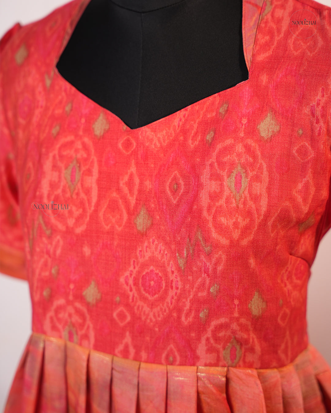 Ikkat print long maxi