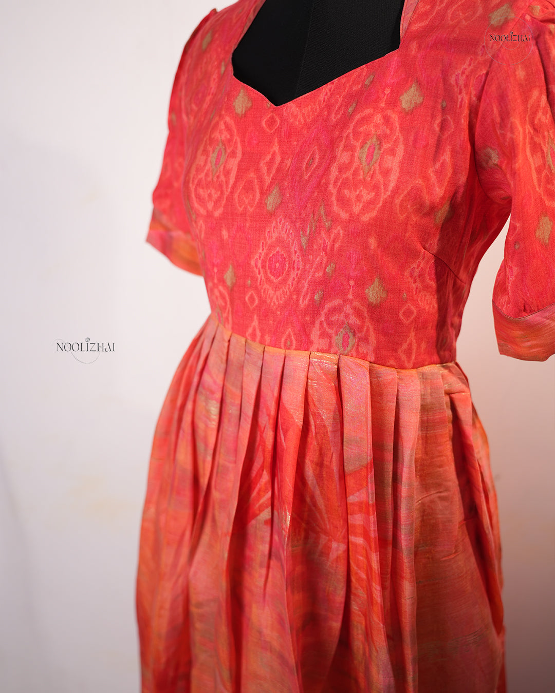 Ikkat print long maxi