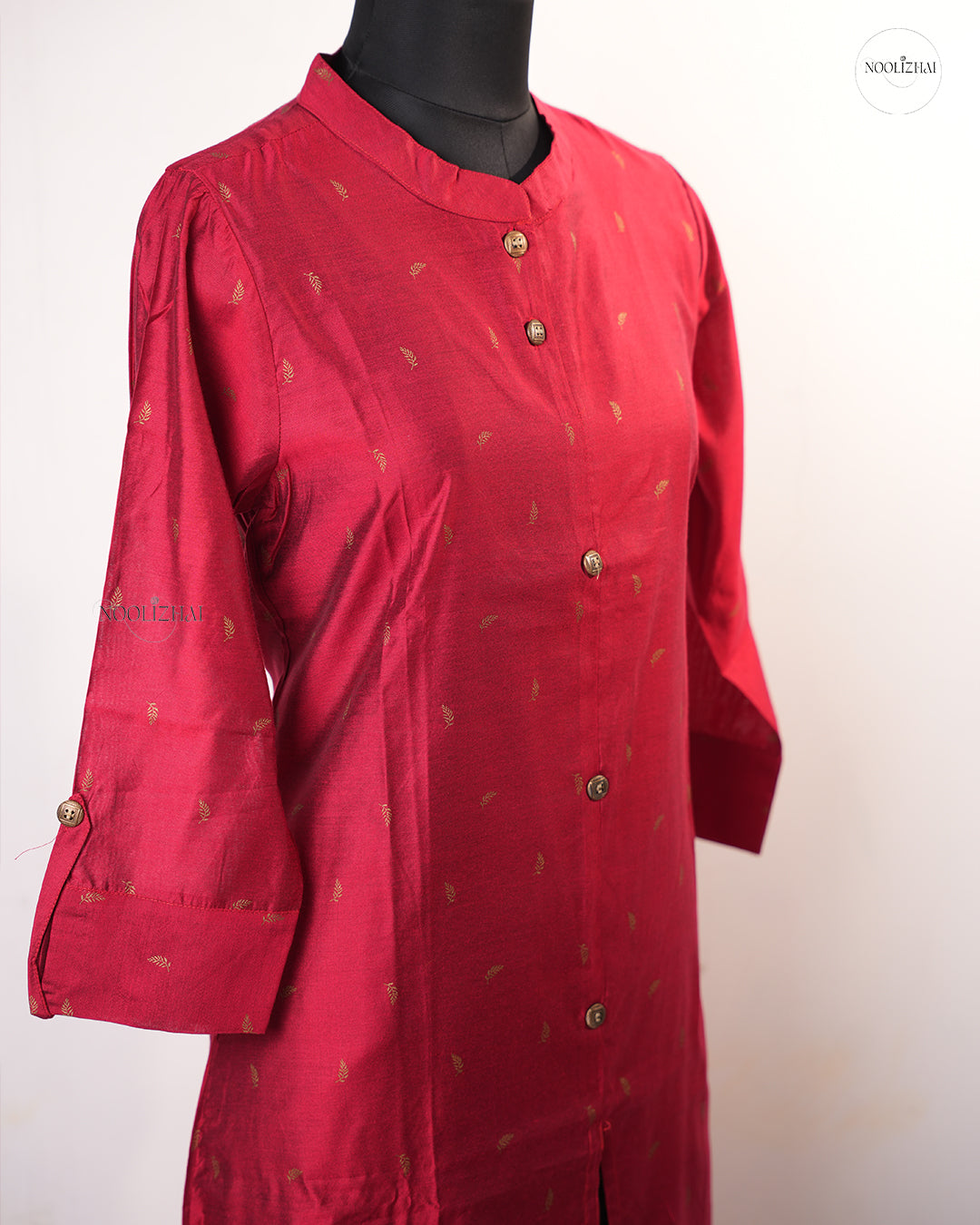 RED SILK KURTI