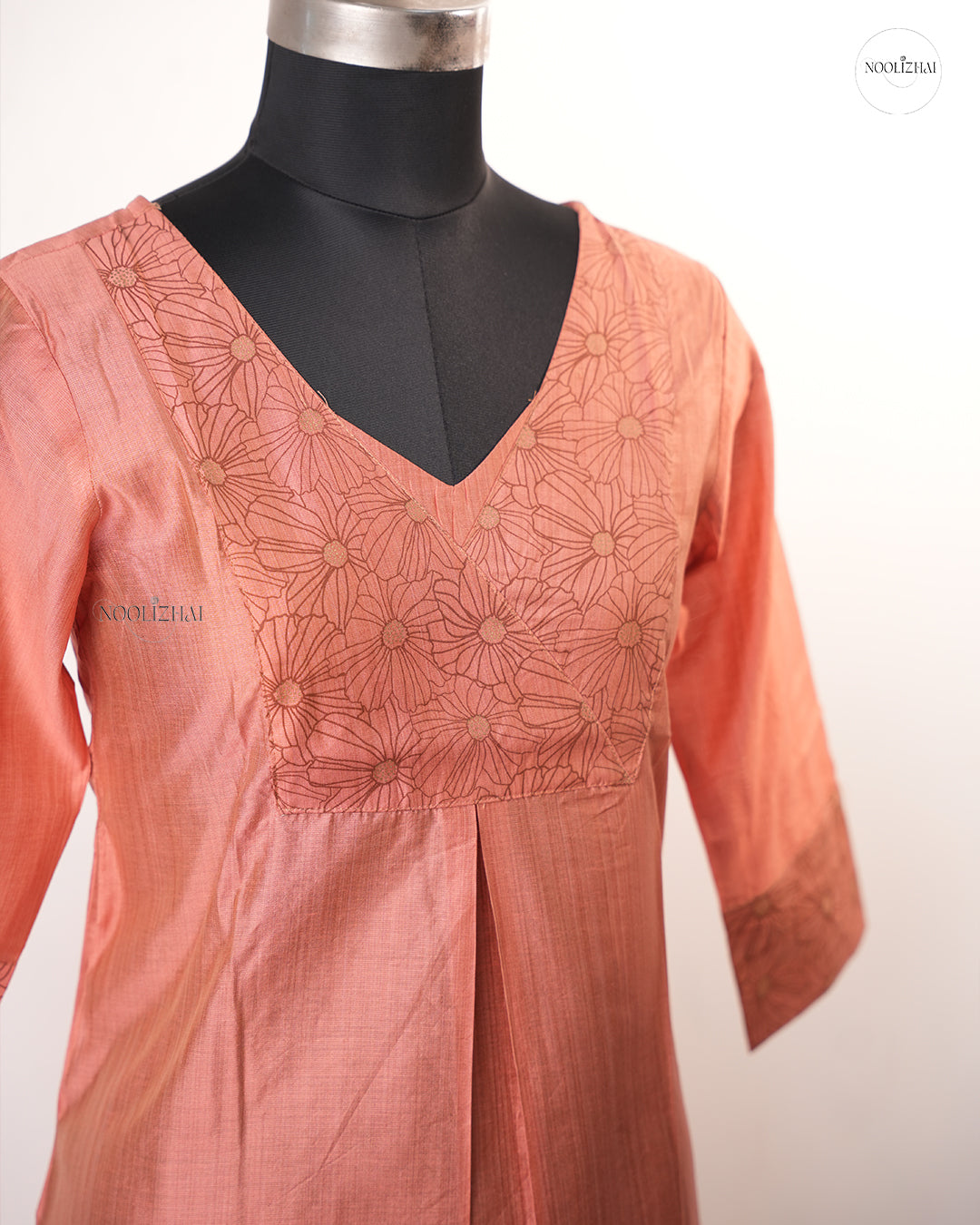 BROWN FLORAL KURTI