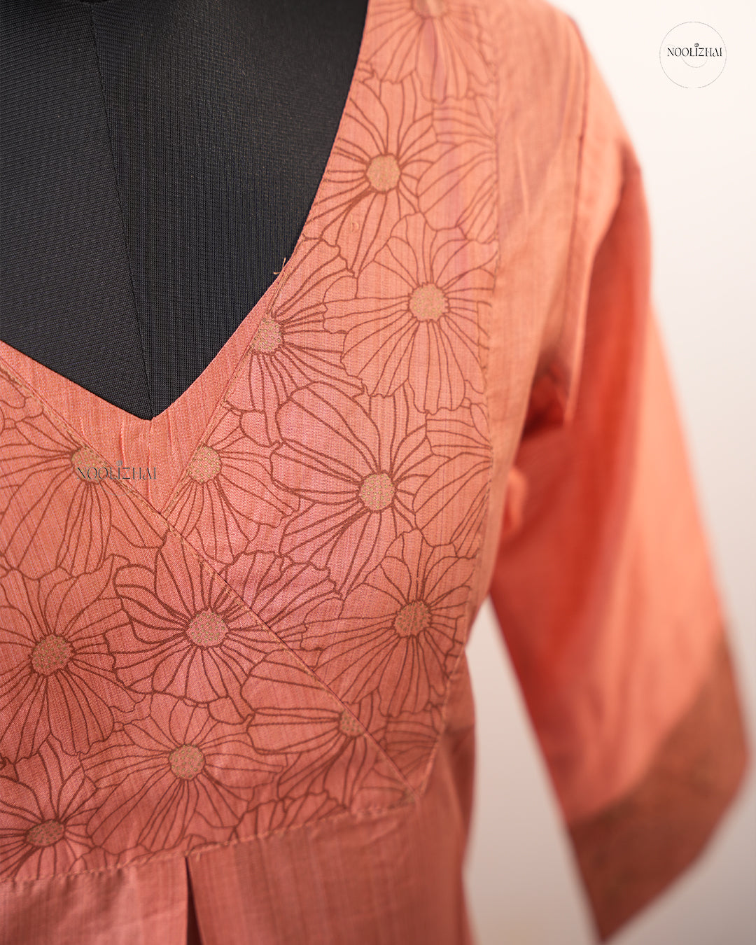 BROWN FLORAL KURTI