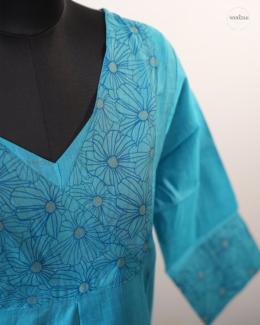 BLUE FLORAL KURTI