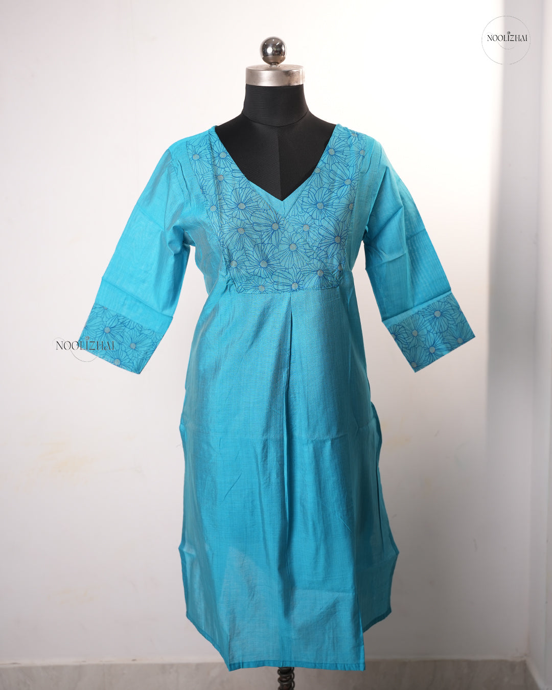 BLUE FLORAL KURTI