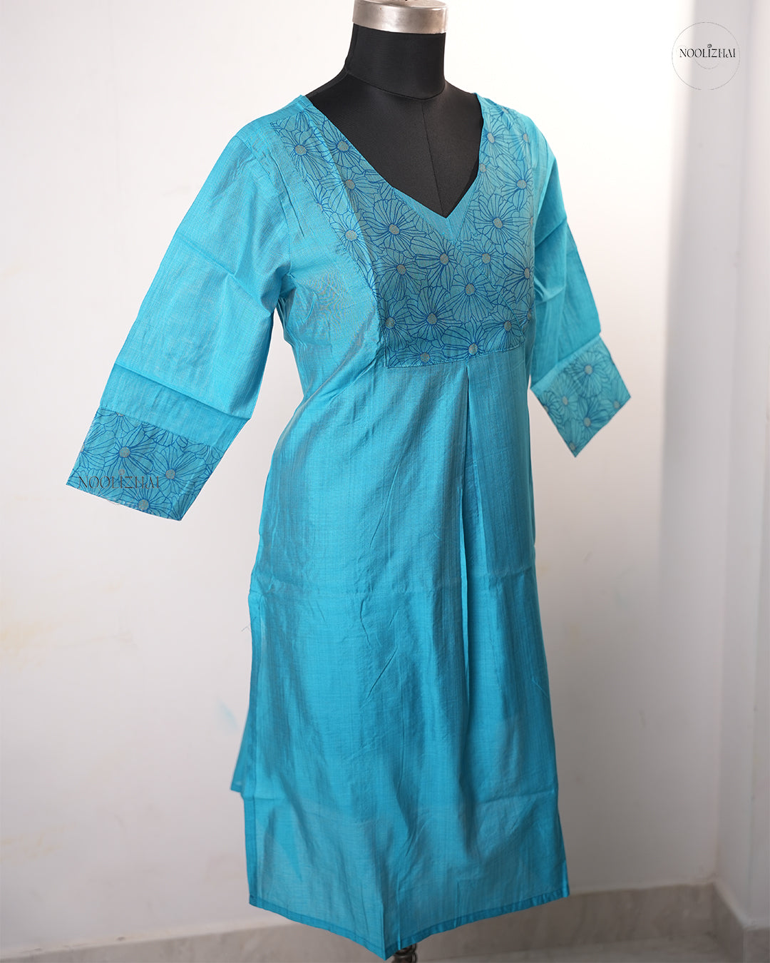 BLUE FLORAL KURTI