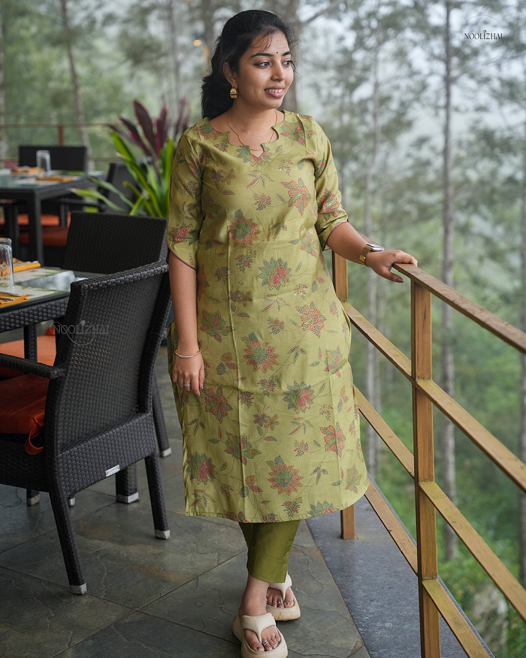Maragatha Malar - Grace in Olive Green