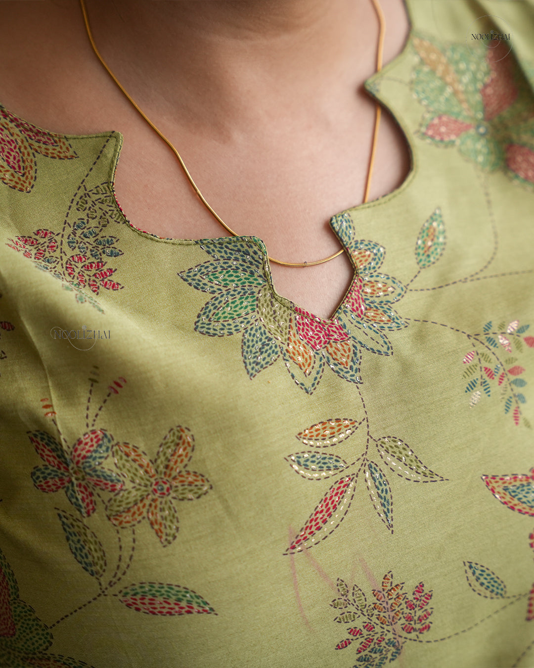 Maragatha Malar - Grace in Olive Green