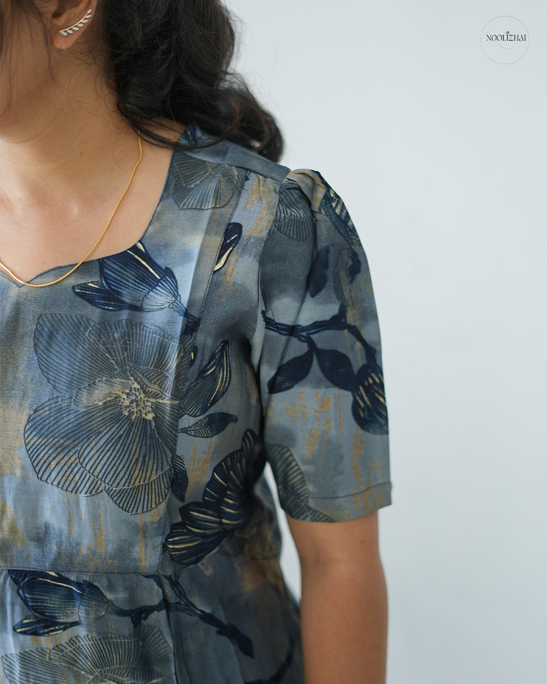 Blue and Bloom Maxi Dress