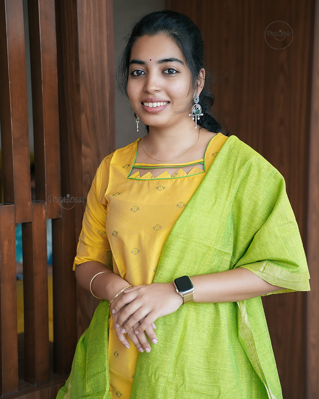 Yellow silk salwar set