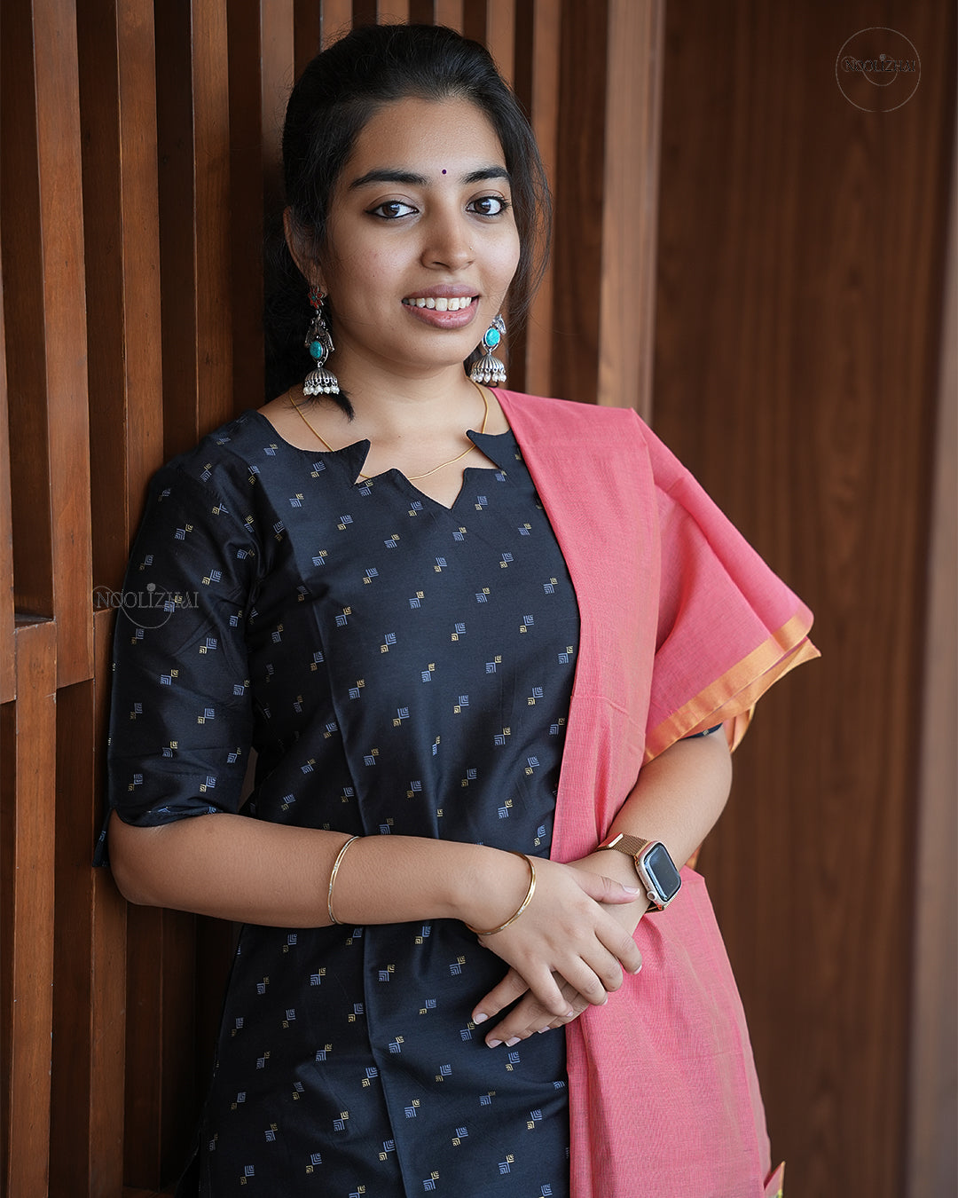 Black silk salwar set