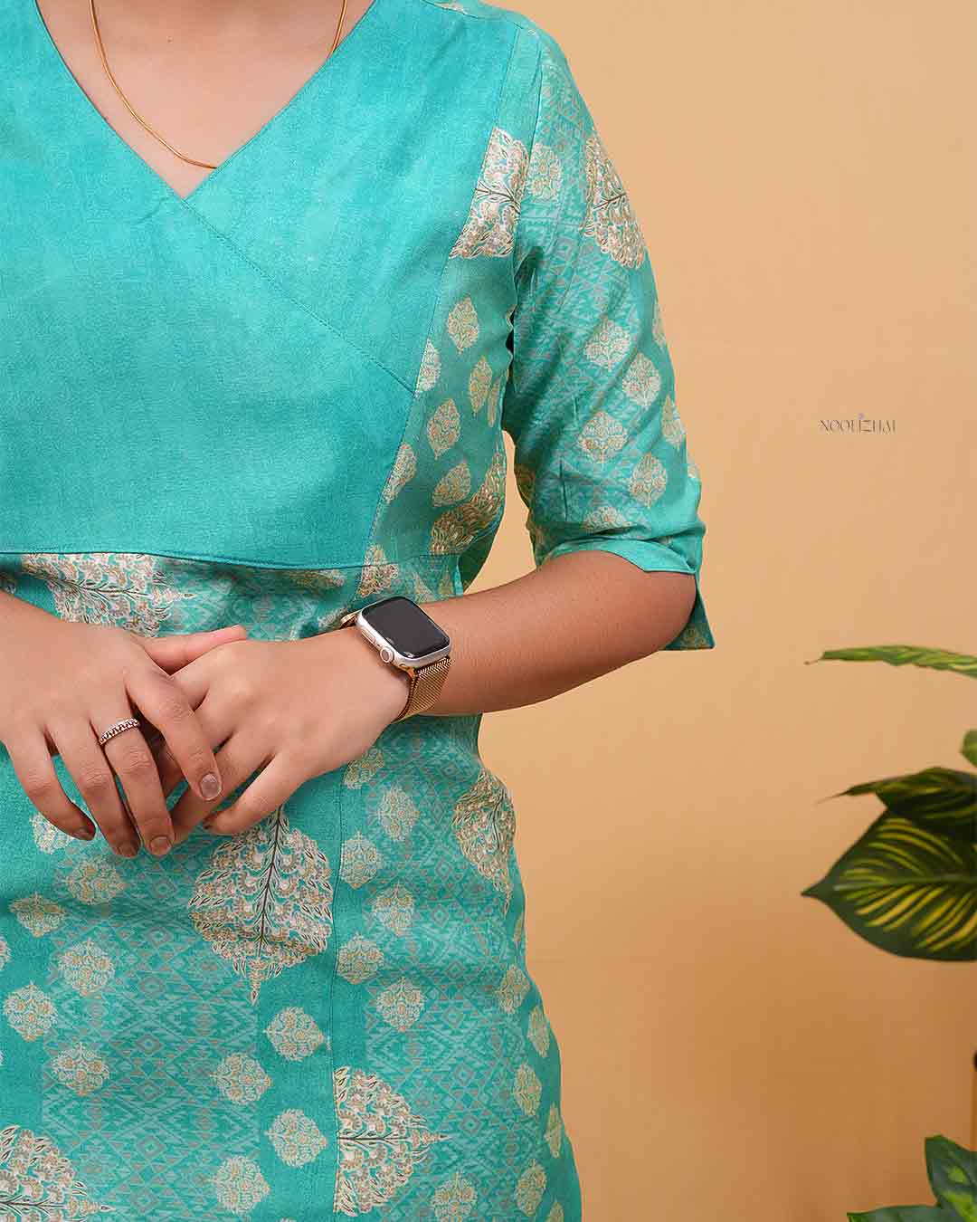 Soft blue muslin silk salwar set