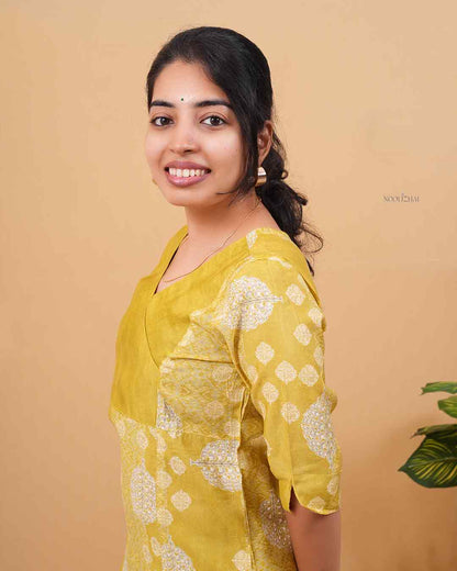 Green muslin salwar set