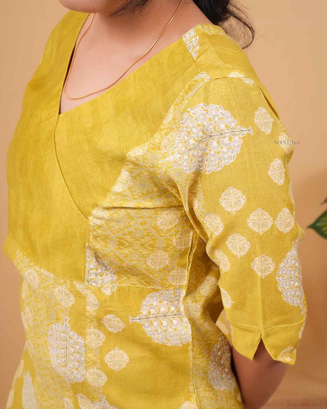 Green muslin salwar set