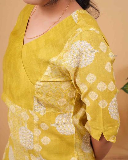 Green muslin salwar set