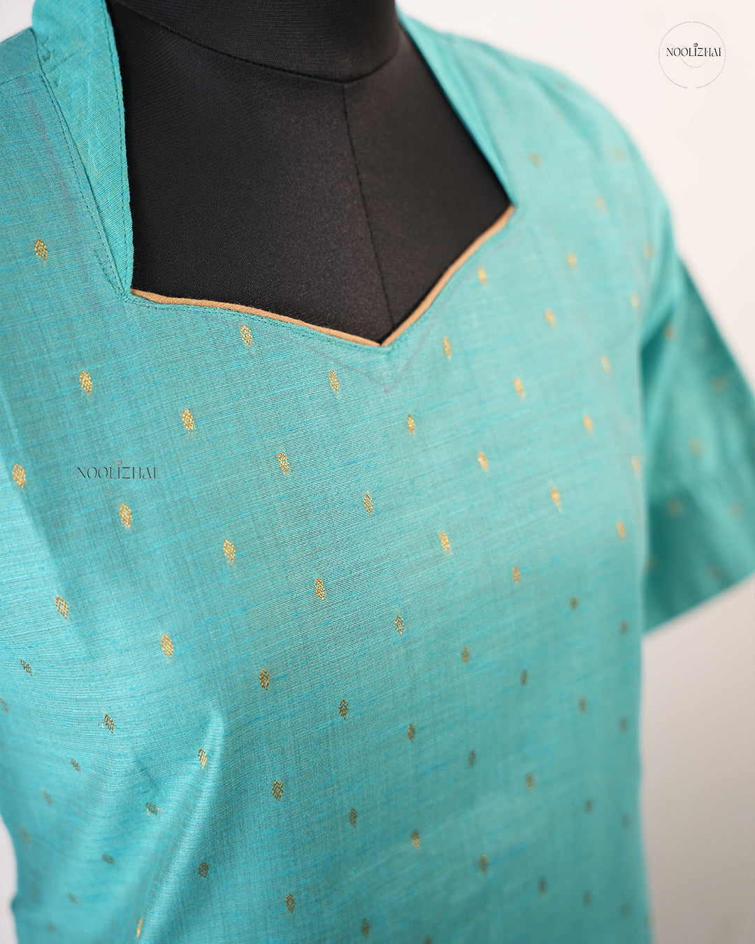 Blue silk salwar set