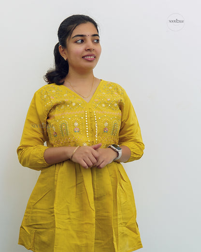 Yellow short top-perfect for casual outings