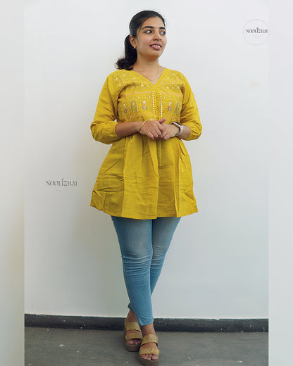 Yellow short top-perfect for casual outings