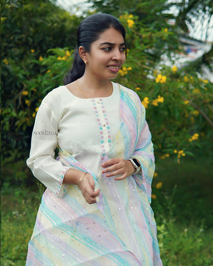 White salwar set