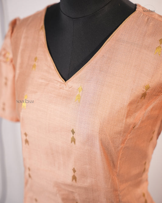 Orange silk salwar set