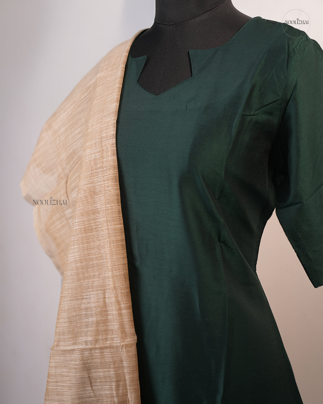 Green silk salwar set