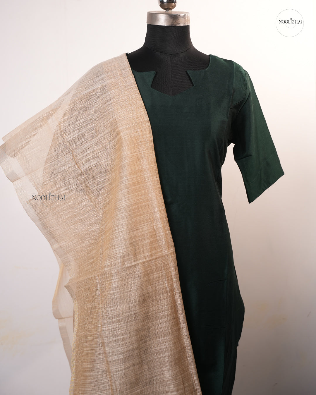 Green silk salwar set
