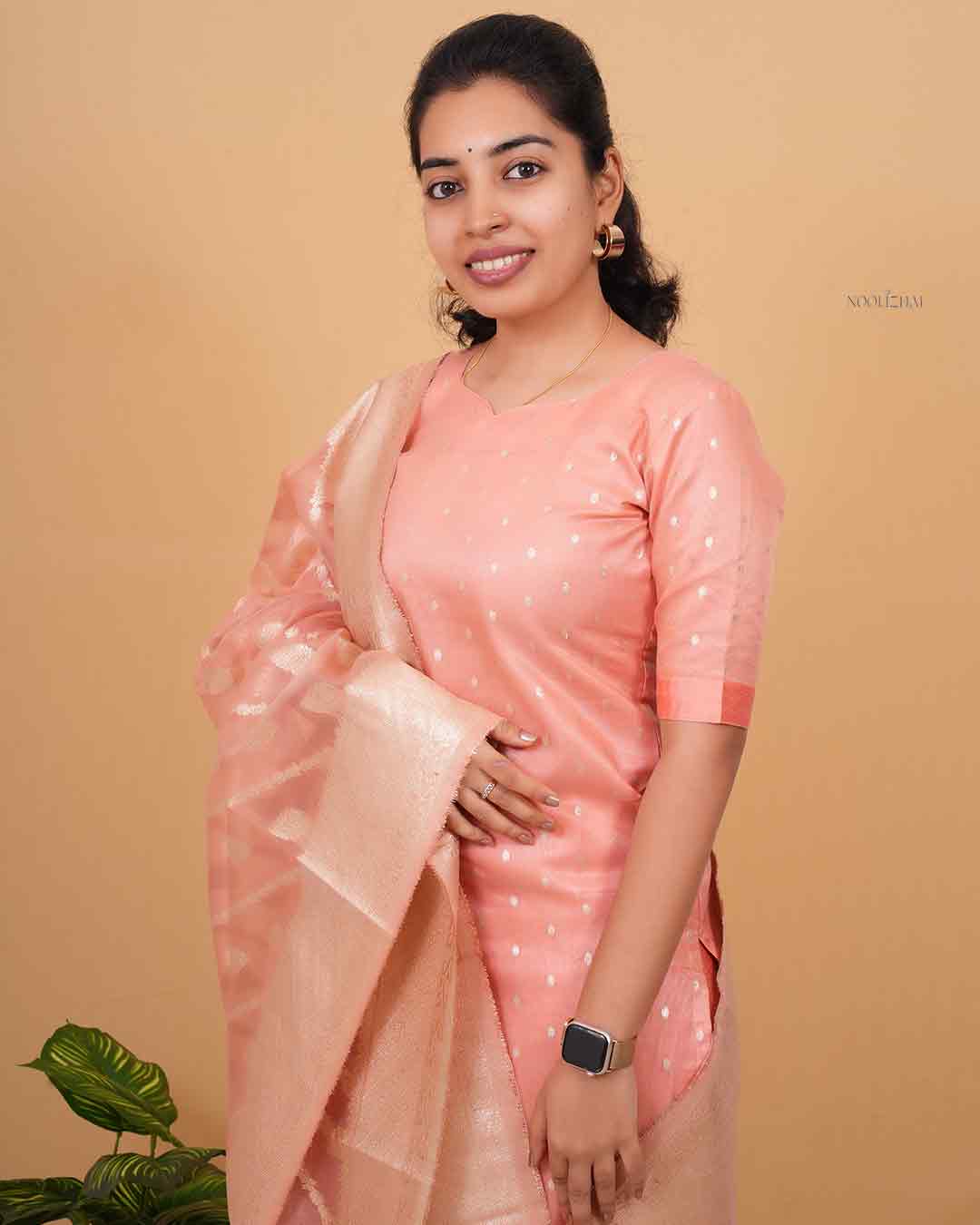 Peach Bloom Kurta Set