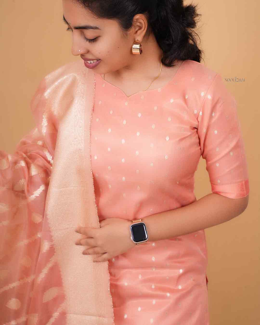 Peach Bloom Kurta Set