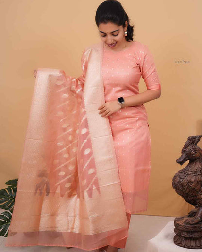Peach Bloom Kurta Set