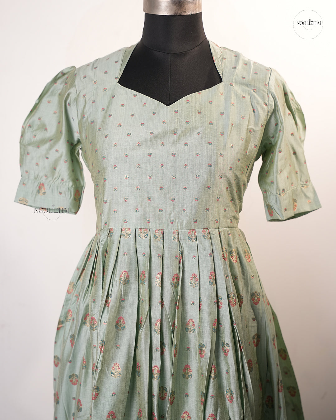 Mint green long salwar
