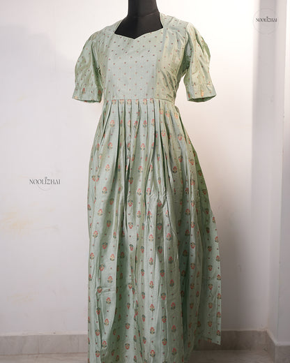 Mint green long salwar