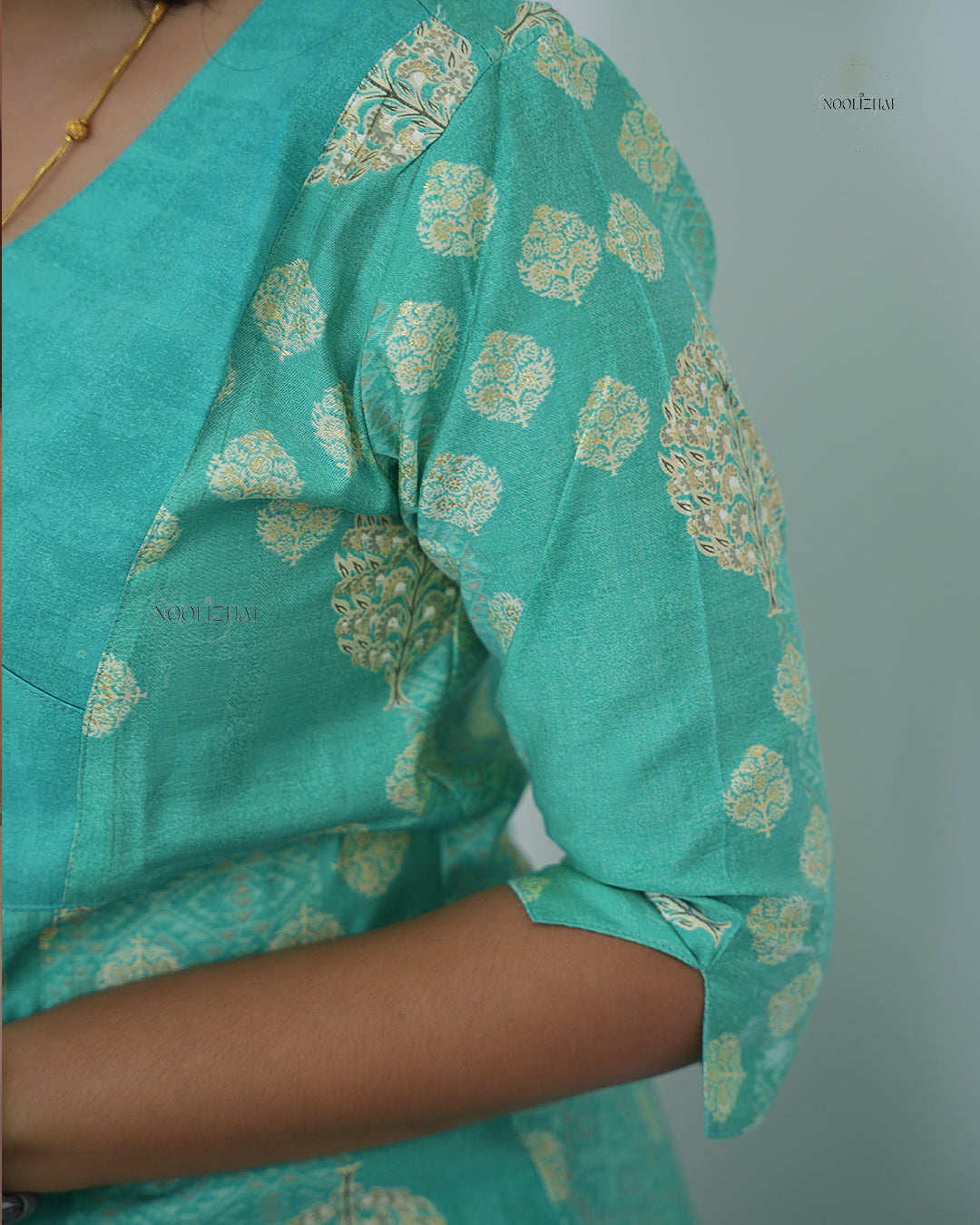 Soft blue muslin silk salwar set
