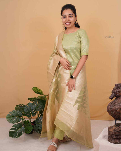 Mint Zari Kurta Set