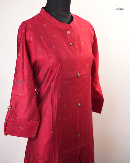 RED SILK KURTI