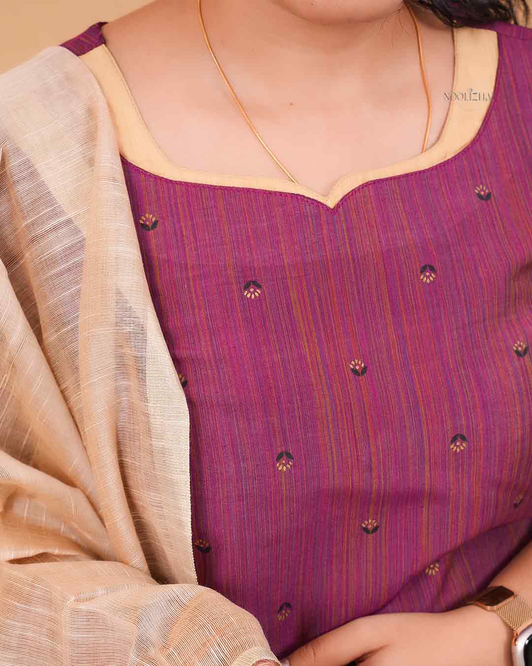 Amethyst Grace Kurta Set with Tissue Dupatta