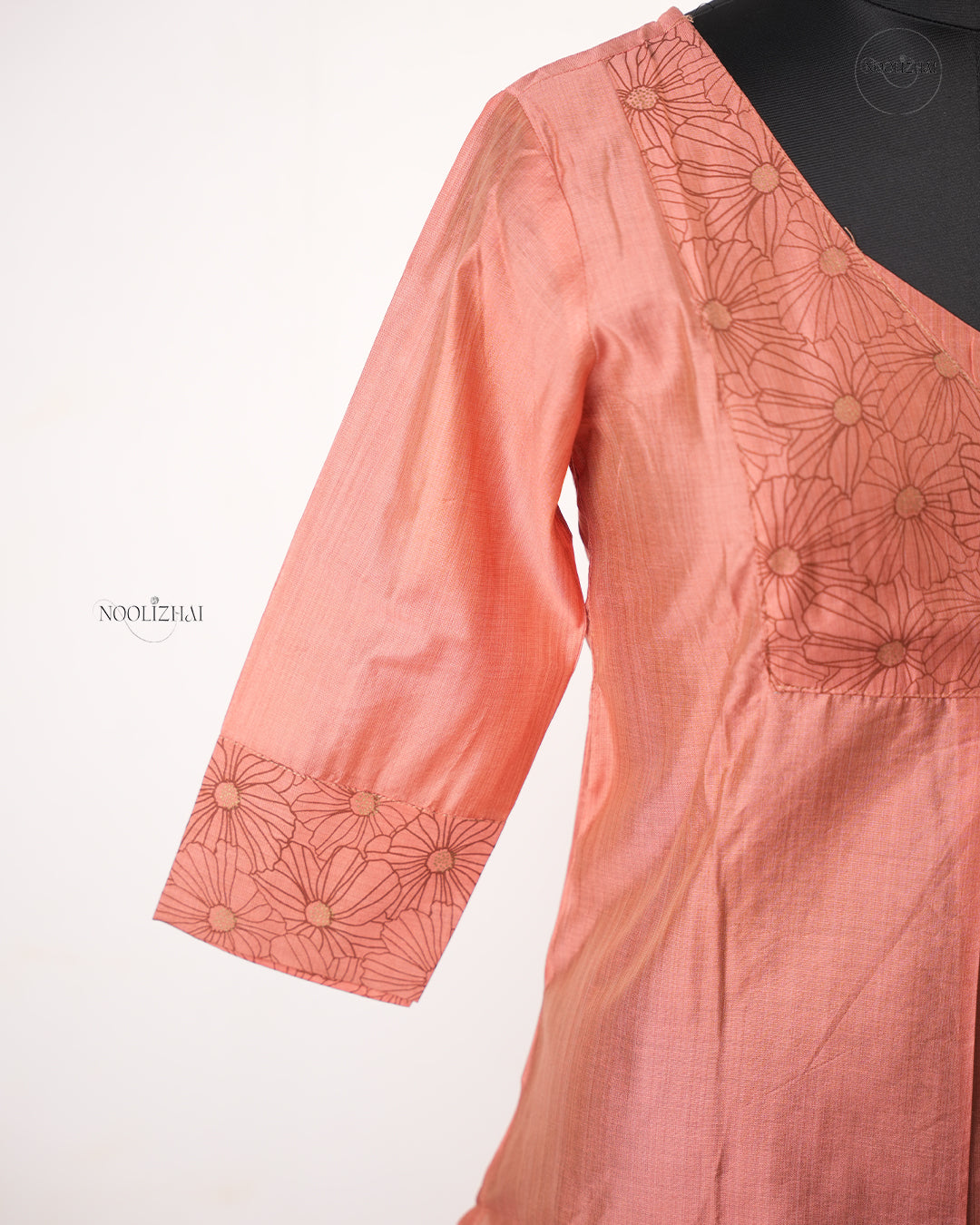 BROWN FLORAL KURTI