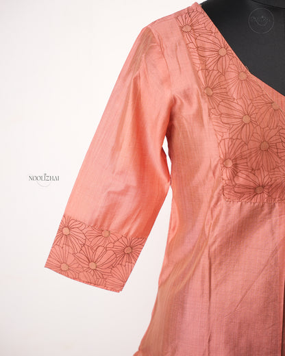 BROWN FLORAL KURTI