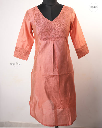 BROWN FLORAL KURTI