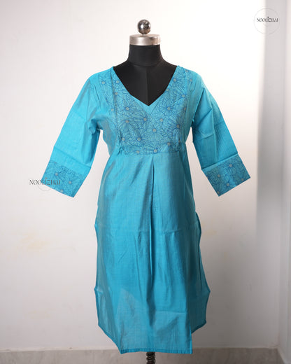 BLUE FLORAL KURTI