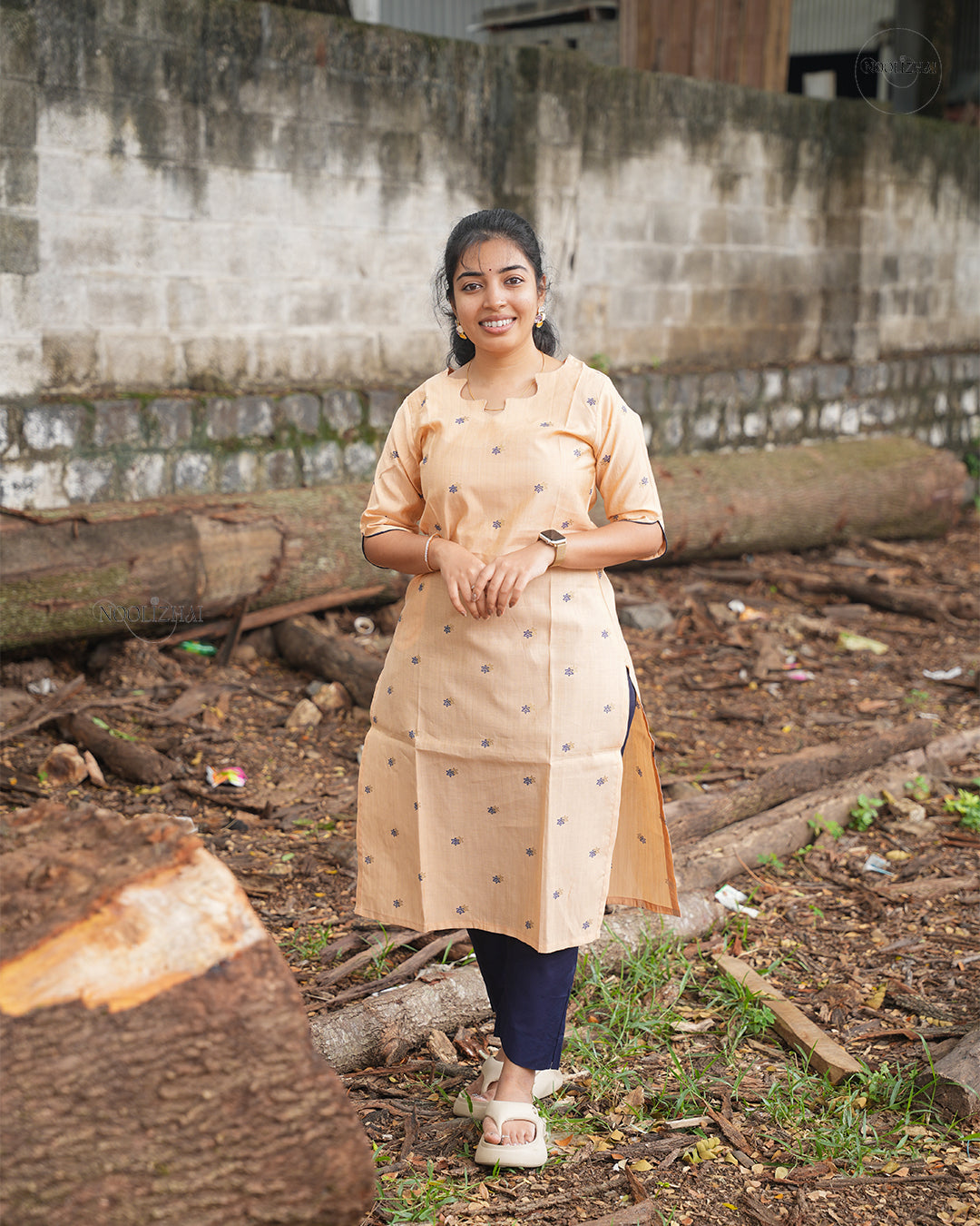 Peach Blossom Kurti – Elegant Everyday Wear