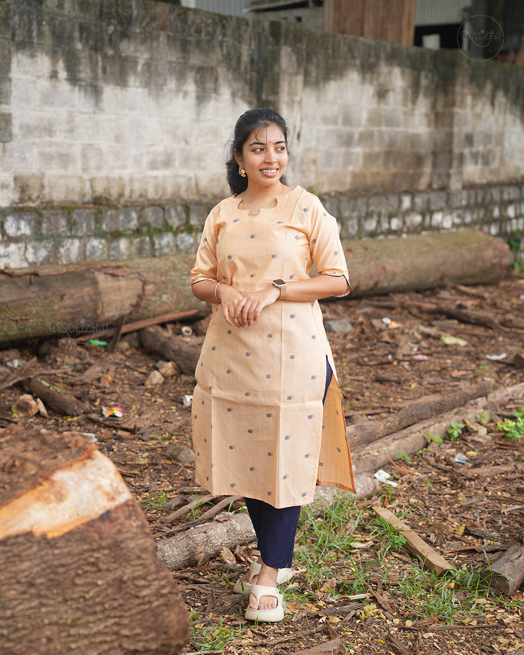 Peach Blossom Kurti – Elegant Everyday Wear
