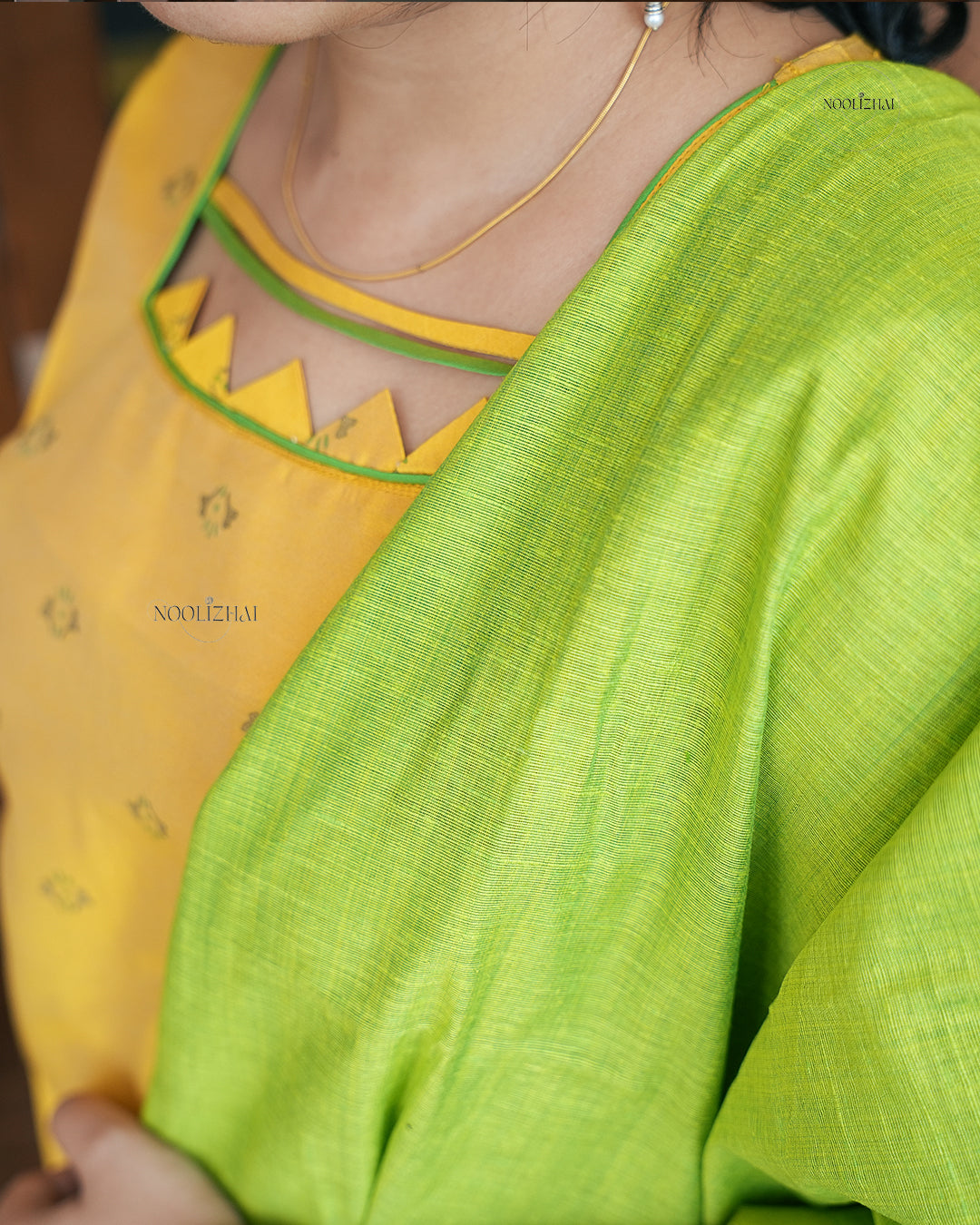 Yellow silk salwar set